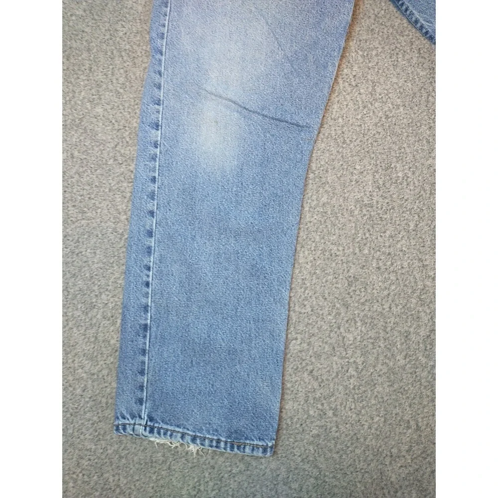 Signature Levi Strauss & Co Mens 36x27 Regular Fit Light Wash Blue Jeans Cotton